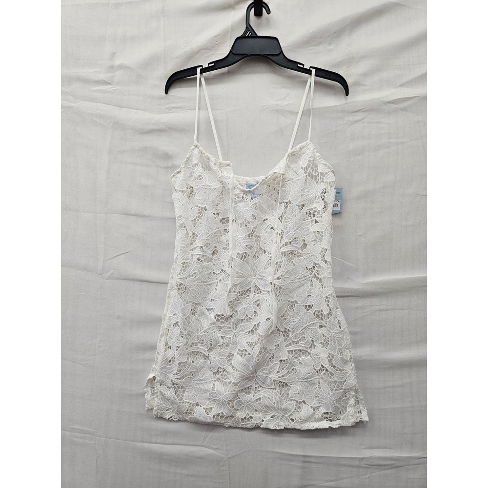 Shade & Shore Womens Lace Swim Cover Up Dress Cream Polyester Blend Size XS